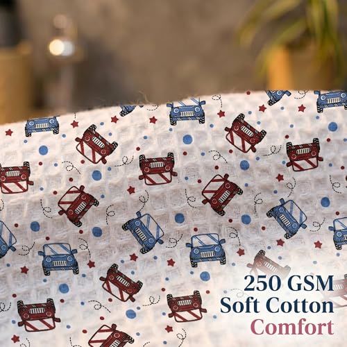 Image of Mafatlal Coo Coo 100% Cotton Kids Bath Towel (147x73 cm) | 250 GSM | Soft, Lightweight & Quick-Dry | Fun Cartoon Print | Multicolor | Perfect for Everyday Use | Pack of 1
