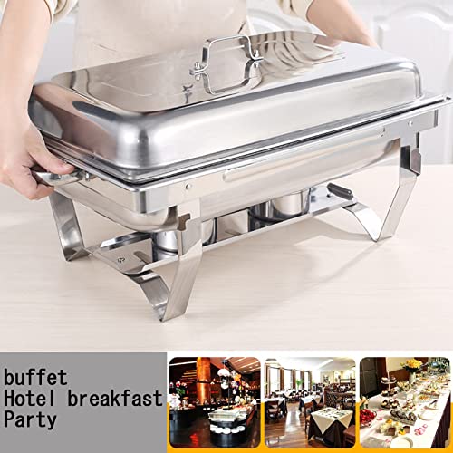 Chafing Dishes Speisenwärmer Buffetwärmer Edelstahl Warmhaltebehälter Rechaud Catering Behälter,Speisewärmer Wärmebehälter, Buffetwärmer Speisenwärmer Warmhaltebehälter, für Catering,Buffet und Party – Bild 5