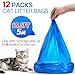 Godyoy 12 Cat Litter Refill Bags Compatible with Litter Genie XL+/XL/Plus/Standard/Style/Desgin Pail, Extra10% Length 27 Months Use Time, Super Odor Control, Plant Scented, Cartridge NOT Included