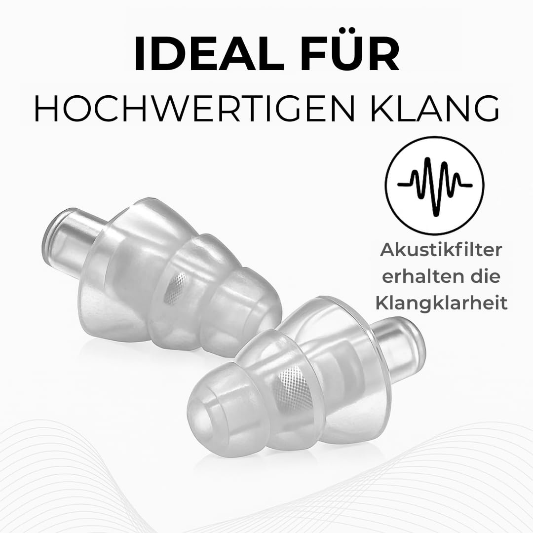 Rooth C&P Ohrstöpsel zum Schlafen – Anti-Schnarch-Silikon-Ohrstöpsel – 25 dB Lärmminderung – Bequemer Tag & Nacht – Einfaches Einsetzen & Entfernen – 100X wiederverwendbar- BOLLSEN Gehörschutz
