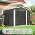 Polar Aurora 4 x 9 FT Outdoor Storage Shed, Metal Garden Shed with Updated Frame Structure, Tool Sheds for Backyard Garden Patio Lawn Black