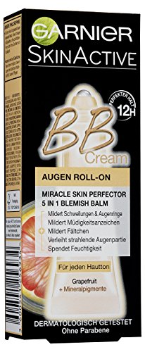 Garnier BB Cream Miracle Skin Perfector 5 in 1, Roll-on Ojos, 1 x 7 ml