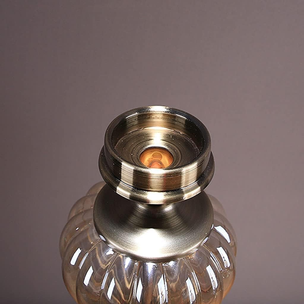 Świecznik w stylu retro ze szkła kryształowego – elegancki metalowy stojak filarowy na ślub, stół jadalny, wystrój domu – kreatywna dekoracja w stylu vintage przy świecach duży