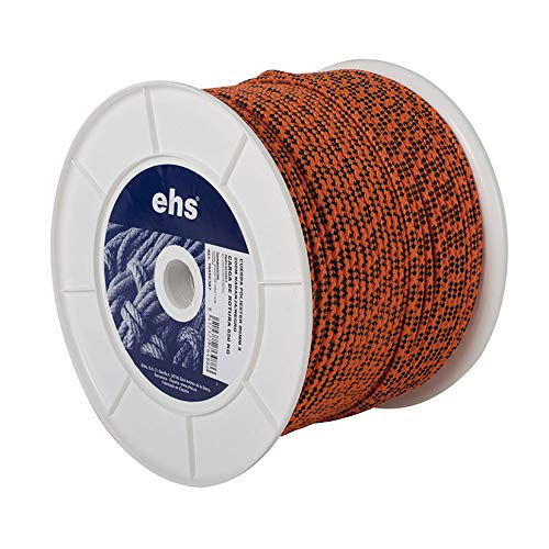 CORDE POLYESTER Ø8MM X 100M ORANGE/NOIR