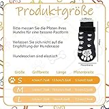 4 Paar Anti-Rutsch Socken für Hunde, einstellbare Indoor-Hundegriff-Socken mit Riemen, Haftsocken Pfotenschutz für Drinnen, Hundesocken Anti Rutsch, Hundesocken für Hunde im Innenbereich im Freien (S)