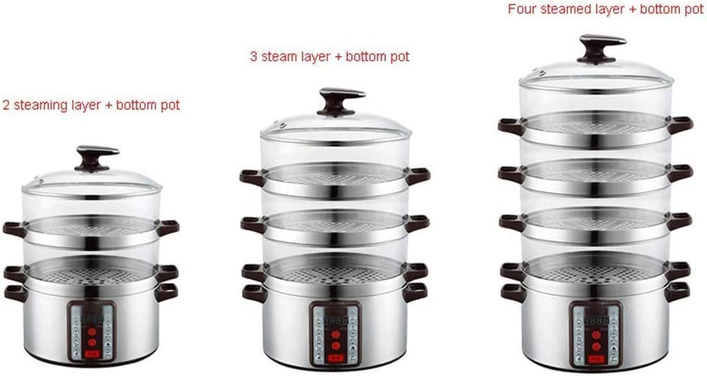 Electric Steamer Steamed Boiled Corn Electric Steamer Transparent Electric Steamer Steamed Vegetables Steamed Rice Pot (Size : 3)