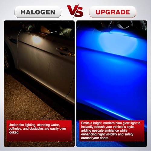 Nilight 2PCS luces LED azul para espejo lateral Ford miniatura 5