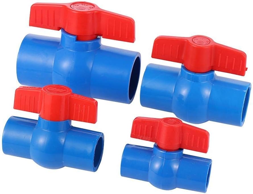 Hose Connector Adapter Id 20/25/32/40Mm PVC Ball Valve Garden Water Control Switch Garden Irrigation Aquarium Fish Tank DIY PVC Pipe Adapter Blue (Diameter : Inner Diameter 20Mm)/Inner Diameter 32Mm