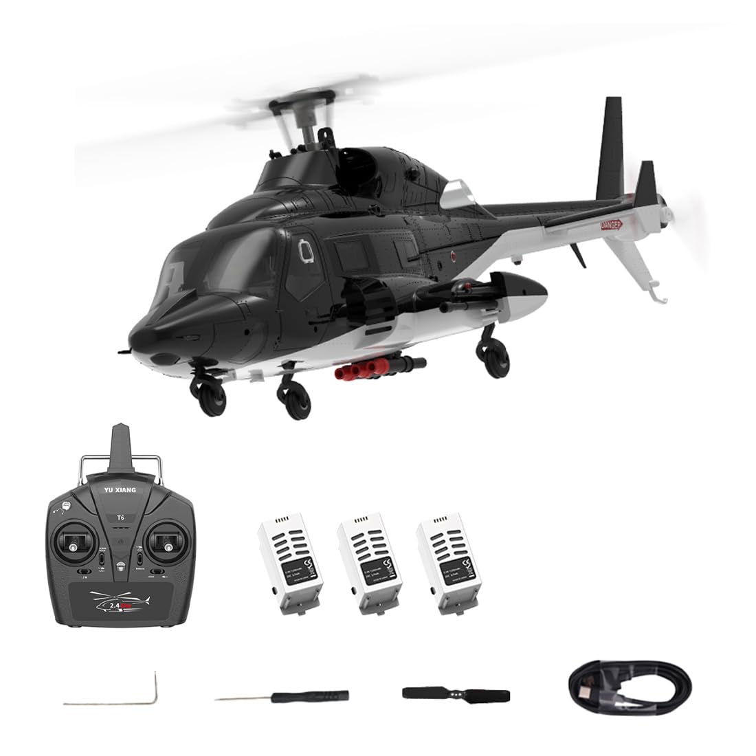 YUXIANG F02-V Airwolf RC Elicottero RC 1:34, 6CH Brushless RTF