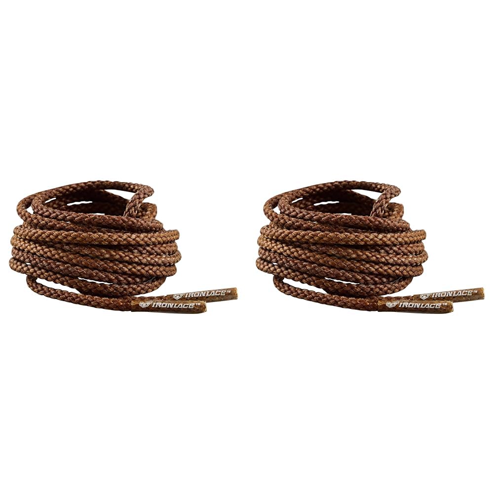 Amazon.com: IRONLACE Unbreakable 1500-Pound Breaking Strength Brown Round  Boot & Shoe Laces, Indestructible, Waterproof & Fire Resistant, 45-Inch &  33-Inch, 3.2mm Diameter, 1-Pair Bundle : Clothing, Shoes & Jewelry