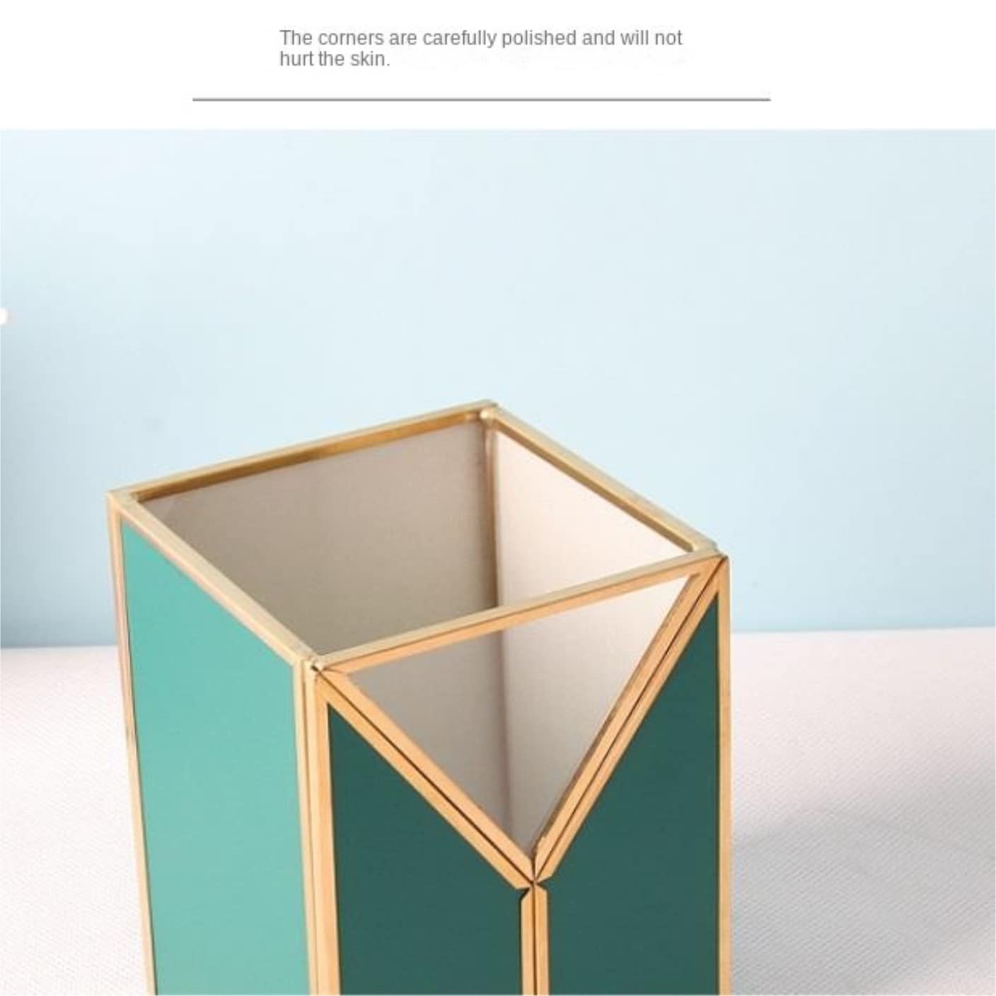 Organizador Cosméticos Organizador de Maquillaje Caja De Almacenamiento De Cosméticos Retro, Brocha De Maquillaje De Cristal De Cuero, Tocador, Organizador De Maquillaje De Escritorio Estante de Maqui
