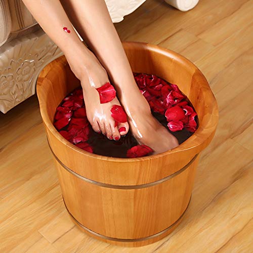 Barrel de madera para spa de pies Katzowen con cubierta miniatura 3