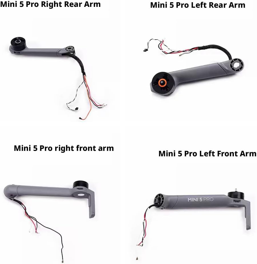 Drone Arm Set Compatible with DJI Mini 5 Pro, for Front/Rear Arm Replacement & Flight Stability (Rear Right Arm)