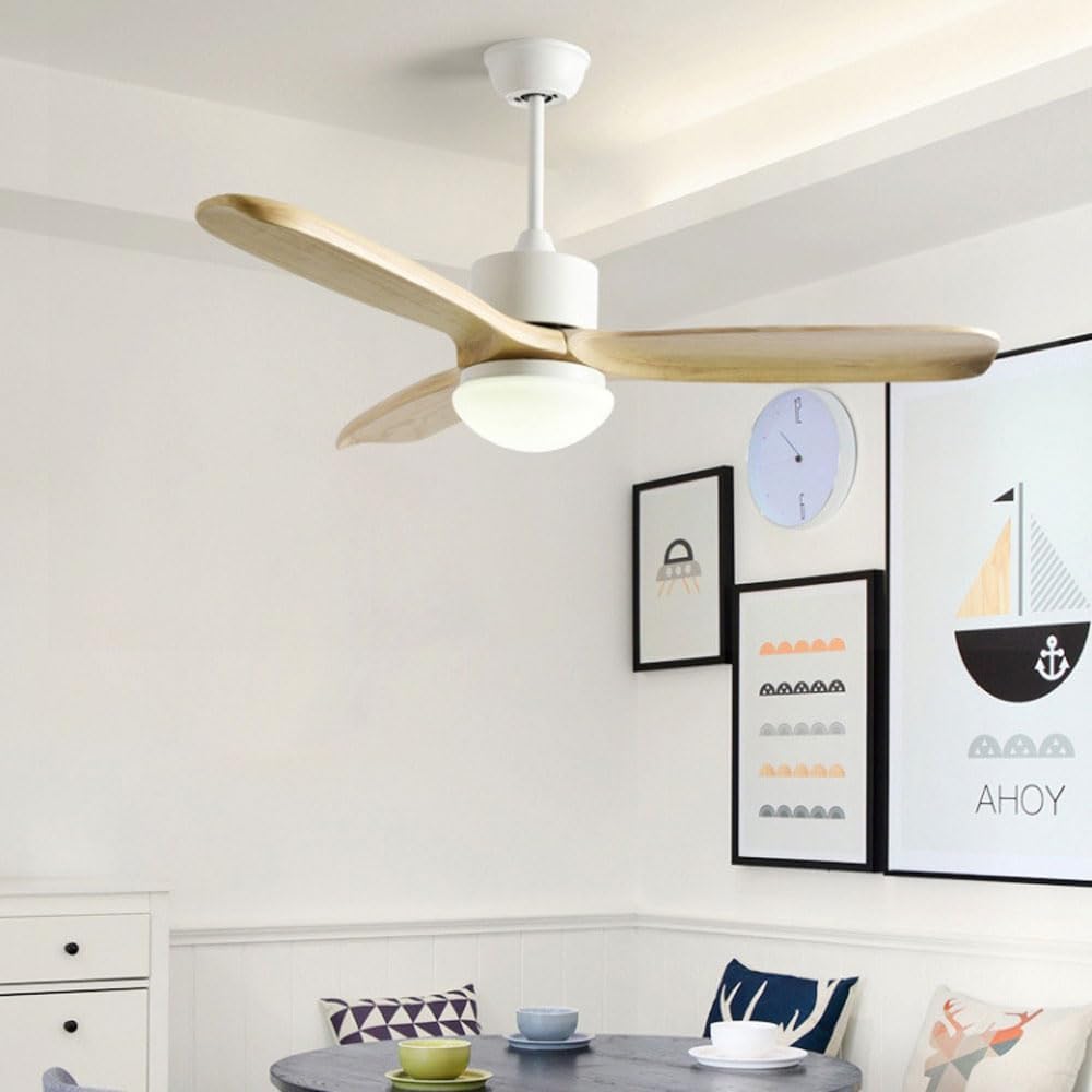White Fan Light Ceiling Fans With Lights And Remote Dimmable LED Ceiling Fan With Lights 6 Wind Speeds Low Profile Ceiling Fan Light Kits With 3 Reversible Blades Fans Light For Bedroom Kitchen Closet