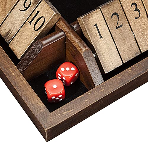 We Games Shut The Box Wooden 1-4 Player Board Game Travel Size, The Original Table Top Dice Game For Kids And Families, Learn Math, For Classrooms, Pubs Or At Home, 14 Inches, Includes 8 Dice #TOP7