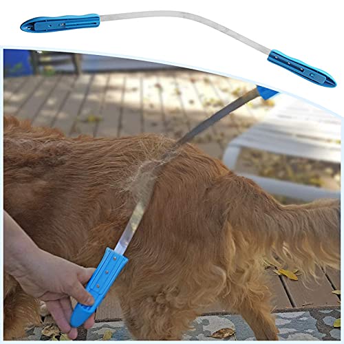 Dual-Sided Dog Shedding Blade, Blade for Dog Grooming Blade for Thick Coats Type Dogs Shedding Brush with Stainless Steel Blade for Dogs Short and Long Hair