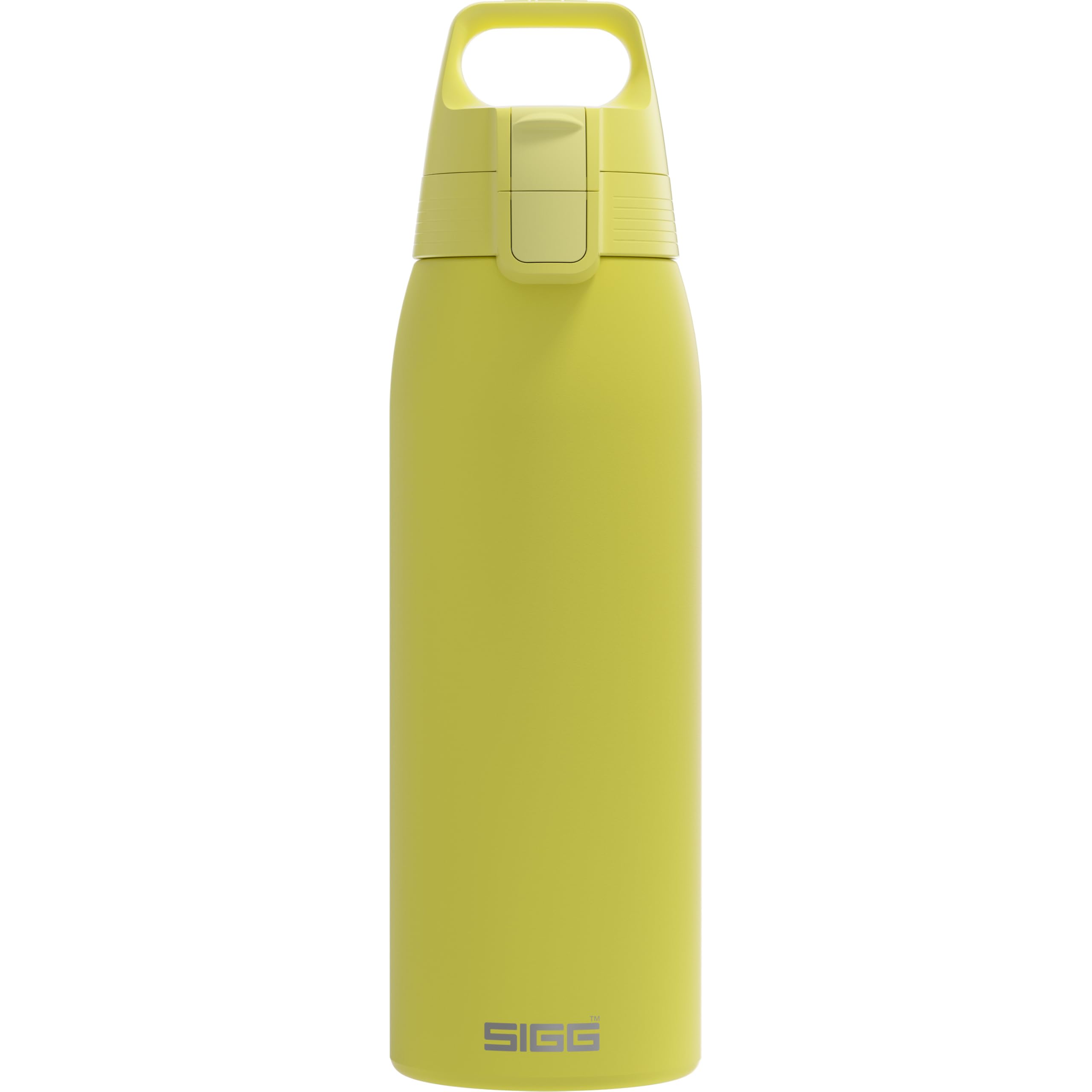 Sigg - Stainless Steel Water Bottle - Shield ONE Ultra Lemon - Suitable For Carbonated Beverages - Leakproof - Lightweight - BPA Free - Yellow - 1L