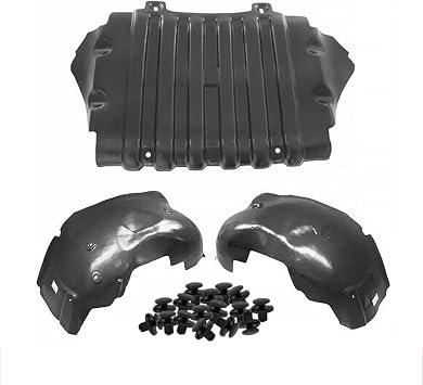 Parts N Go Fender Liner & Engine Under Cover Set w/Clips For 2007-2013 Silverado 1500 Front Driver & Passenger Side Left Right GM1228139 GM1248183 GM1249183 22781371 20953678 22779790