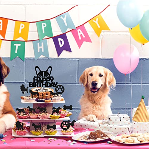 25 Stück Hund Tortendeko Süße Hunde Cake Toppers Hunde Cupcake Topper Dog Theme Birthday Decorations,Geburtstag Kuchen Dekoration für Kinder Baby Hunde Party Dekorationen