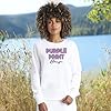 Purple Print House Custom Womens Sweatshirt Ladies Fit Any Text Image Personalised Printed Uniform Studio Salon Logo Sweater Photo Jumper, XL, Black #1