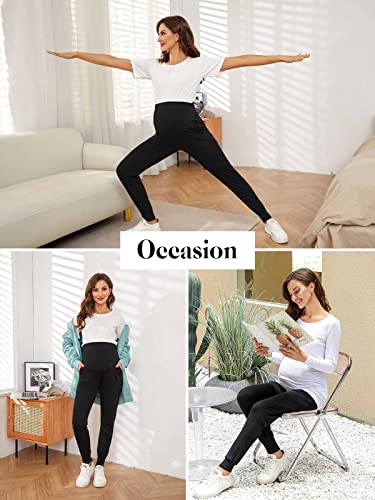 Liu & Qu Maternity Women'S Casual Pants Stretchy Comfortable Lounge Pants thumb #2