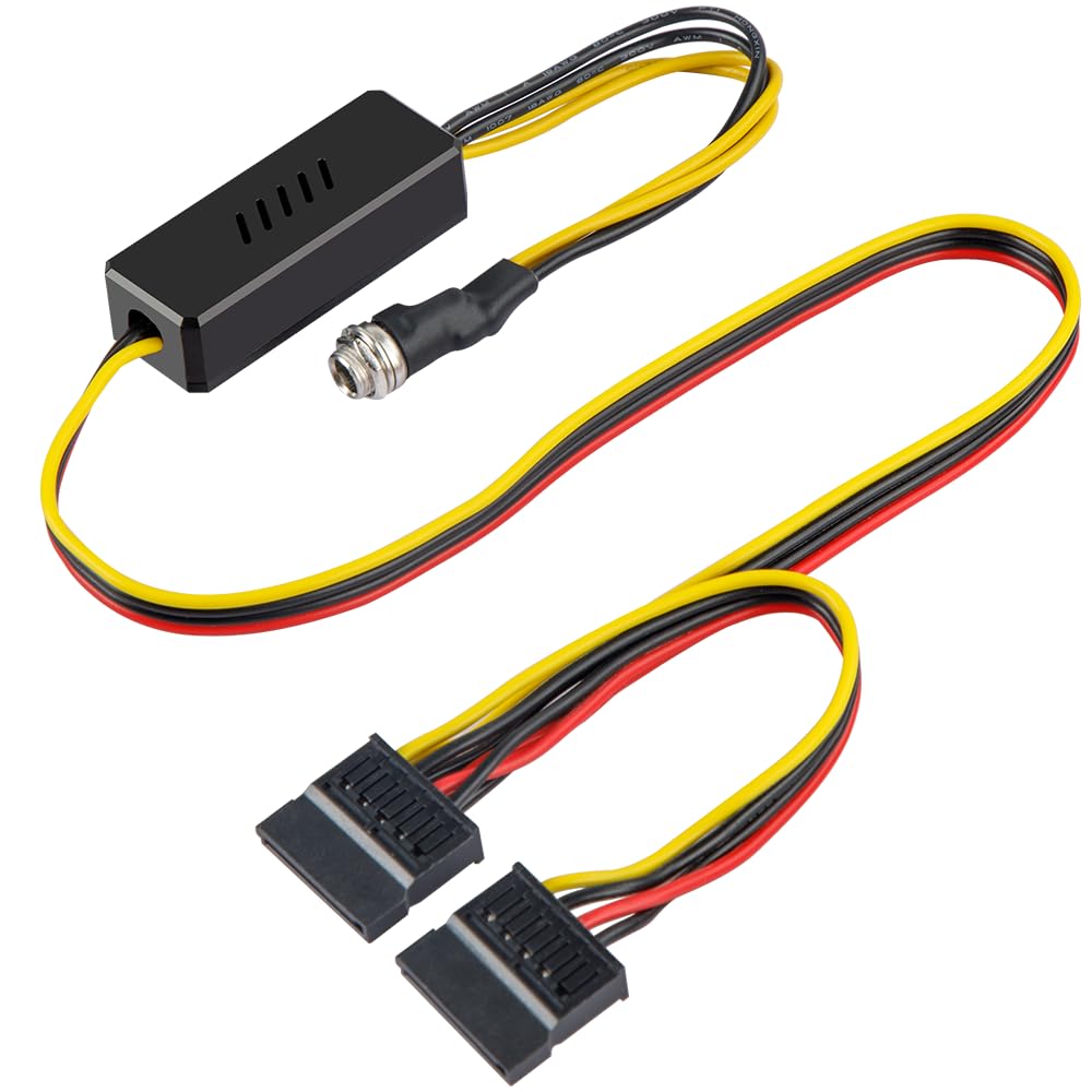 Amazon.com: DC 12V Female to 2 SATA 5V Male Power Supply Adapter
