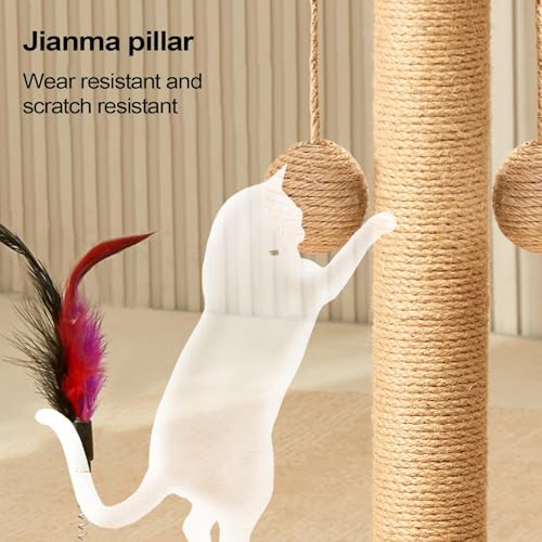 Griffoir pour chat interactif 4-en-1 idéal pour salon et maison