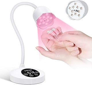 MEKK Gooseneck UV Nail Lamp Cordless Mini UV Light for Gel Nails with Auto Sensor,Professional Flash Cure Lamp 30W Single Nails Light with Three Timers (10s/30s/60s) Salon & Home DIY Use-White