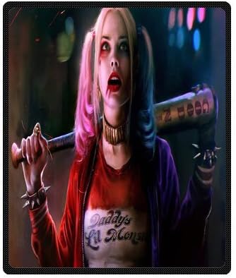 Daniellestore Custom Margot Robbie Harley Quinn Suicide Squad Super Soft Fleece Throw Blanket Cozy Throw Light Weight Blanket Sofa/ Couch/ Travel Throw Blanket 50x60 Inch