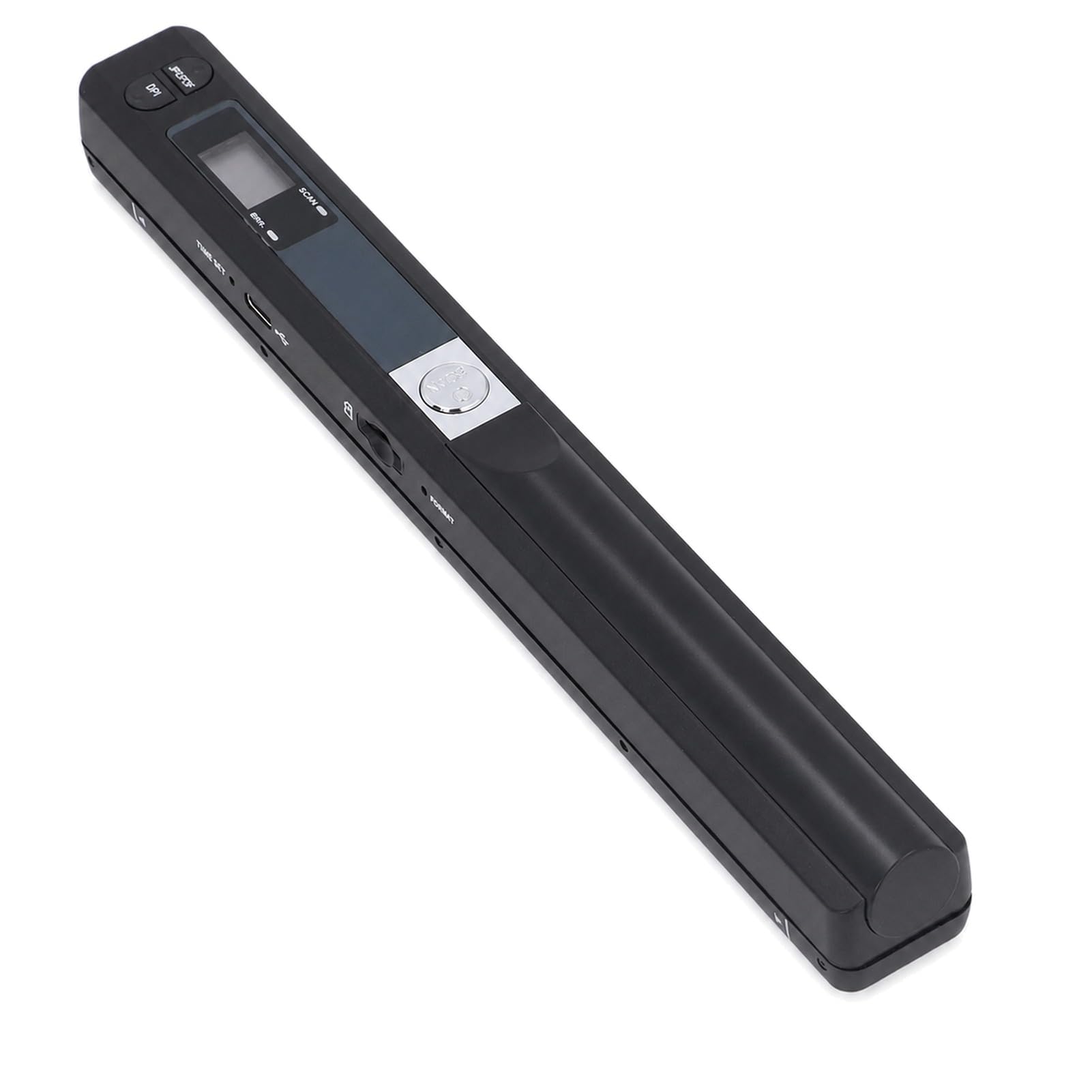 Portable Scanner, Portable Handheld Scanner for A4 Documents Photo Pictures Receipt, 8.27 Inch HD 900DPI Color Mobile Handheld Scanner Wand for Home Travel Office (Black)
