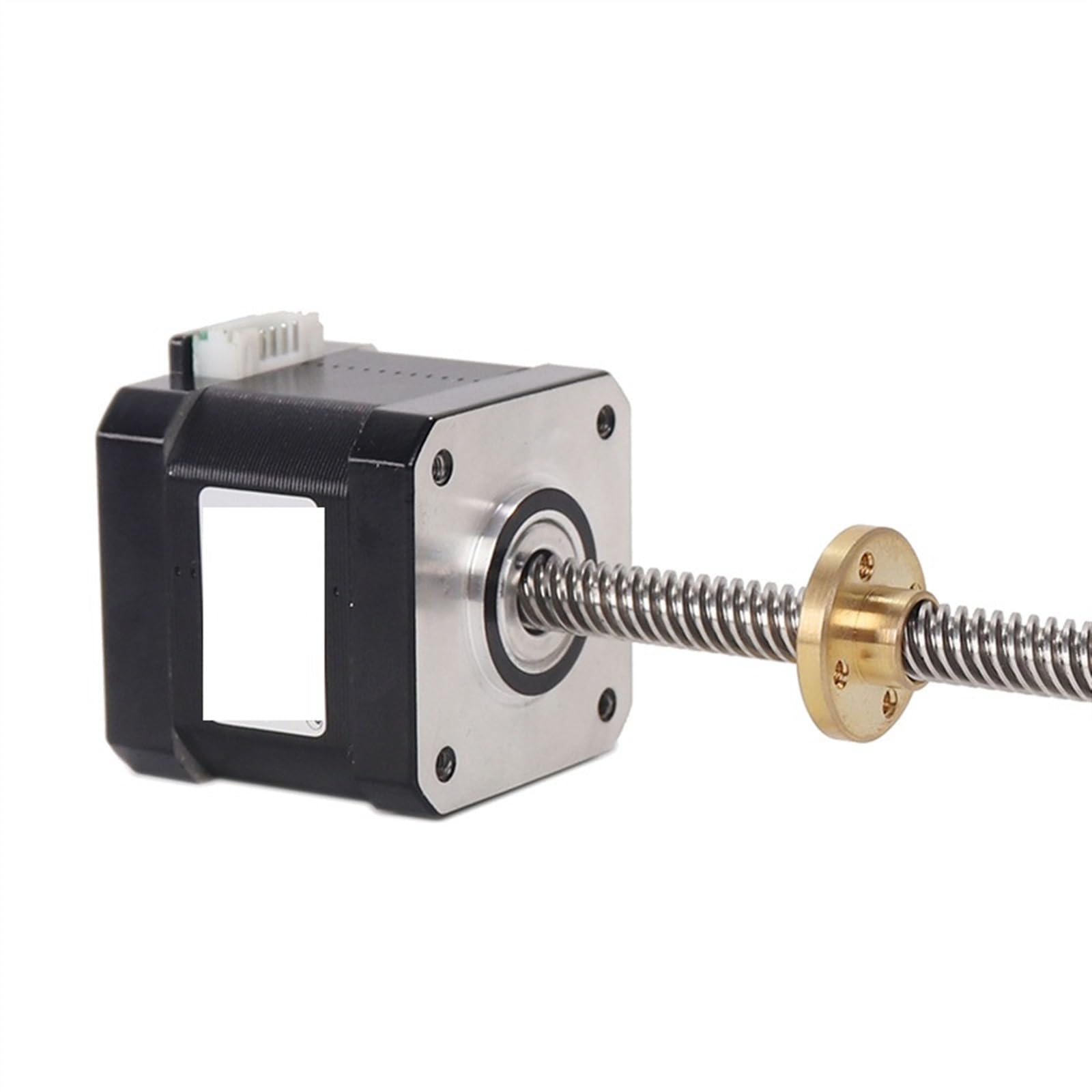 EDEDE Schrittmotor, Schraubenstange L100-350MM Nema17 Schraubenschrittmotor 1,7A 40N.cm 17HS4401S-T8 mit Kupfermutteranschluss 2/4/8mm(17HS4401S-T8-200MM,Lead 4mm)