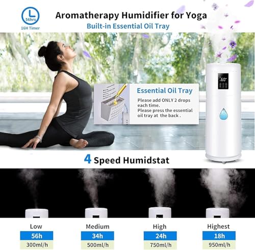 Large Room Humidifier with Essential Oil Tray