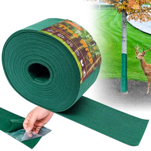 Fysatrix 65Ft Tree Wrap 1 Pack(Total 65Ft) 3-Layer 4.7 Width Trunk Protector Breathable Sunscreen Heat Preservation Easy to Handle & Stylish Design