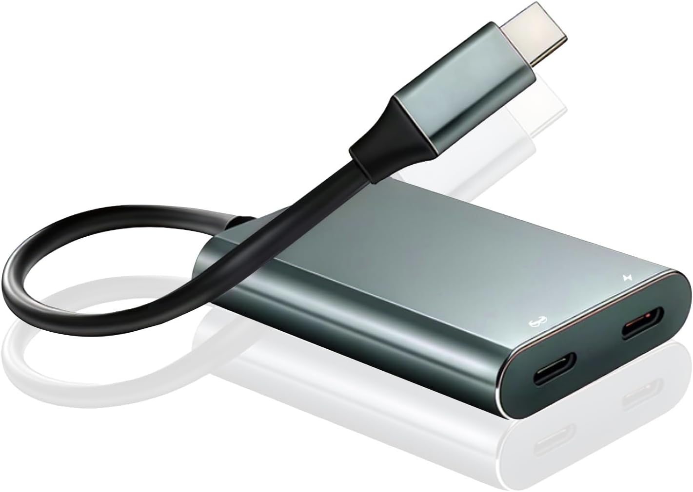Xreal Hub Charging and Playback Adapter, USB C to AR Glasses Adapter for XREAL One/Air 2 Pro, Rokid,Viture, Compatible ROG Ally, Switch2, Phone 17 16 15, Supports 65W Fast Charge and 60Hz