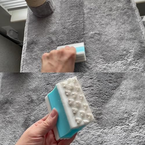 Image of 4IN1 Pet Hair Remover, Dog /Cat Fur Removal Tool - Design to Uproot and Clean Embedded Pets Hair in Carpet, Couchs, Cat Trees, Portable Fur Cleaning for Car Interior, Mini + Mega