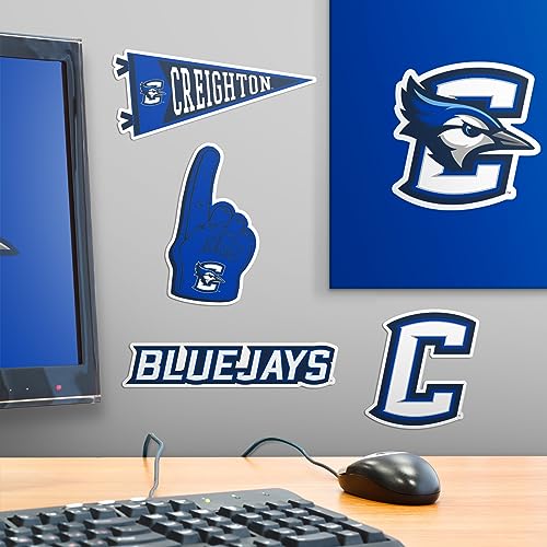 Image of Creighton University 8ct Vinyl Large Deluxe Stickers Variety Pack - Laptop, Water Bottle, Scrapbooking, Tablet, Skateboard, Indoor /Outdoor - Set of 8