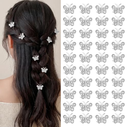 Set de 40 Pinzas para Cabello Mariposa Metal miniatura 1
