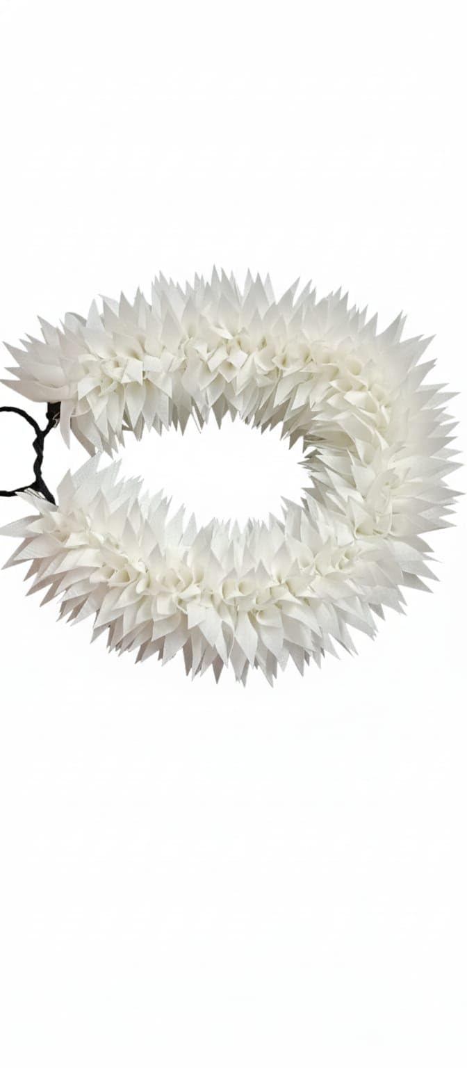 Artificial Flowers for Indian Classical Dance | Model SV White 12 inch | Bharatanatyam | Kuchipudi | Reusable Faux Jasmine Garland | Hair Accessory for Wedding | Dance Decor ext-image-16