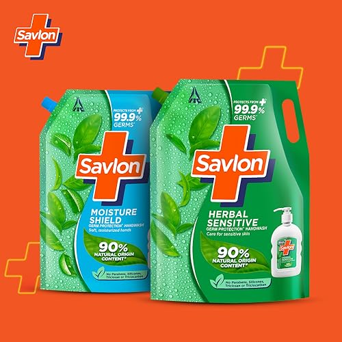 Savlon Herbal Sensitive Germ Protection Liquid Handwash Refill Pouch, 1.35L or above - Image 7