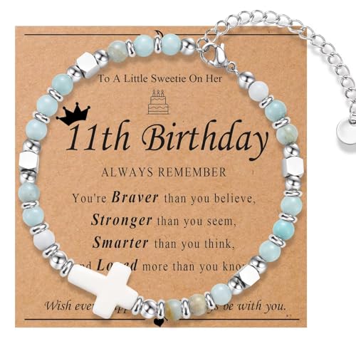 9th, 10th, 11th, 12th, 13th Birthday Gifts for Girls Cross Bracelets Teen Girls Jewelry for Daughter, Granddaughter, Niece