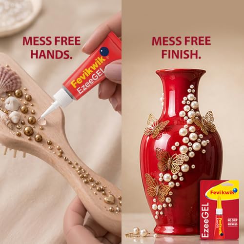 Image of Fevikwik Gel One Drop Instant Adhesive | Multipurpose Gel | Easy to Use | Ideal for Art & Craft | Can be used on variety of surfaces | Create, Make, Decorate | 3g, Pack of 8