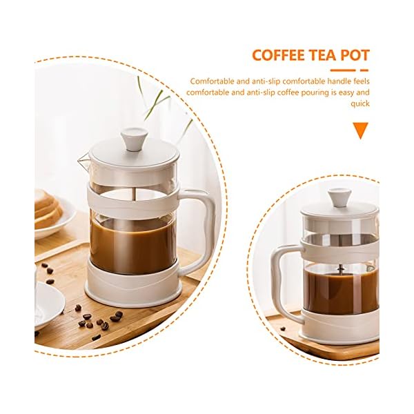 Cabilock 350ml Glass Coffee Making Pot Teapot with Infuser Tea Maker Loose Tea Leaf Tea Pot Coffee Water Small Kettle Filter Set Warmer Teakettle for Home Office - Image 7