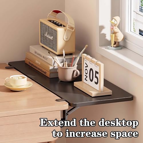 Vassoio estensibile da scrivania, mensola a morsetto senza punzonatura, supporto ergonomico per braccio del computer per casa e ufficio, estensione desktop
