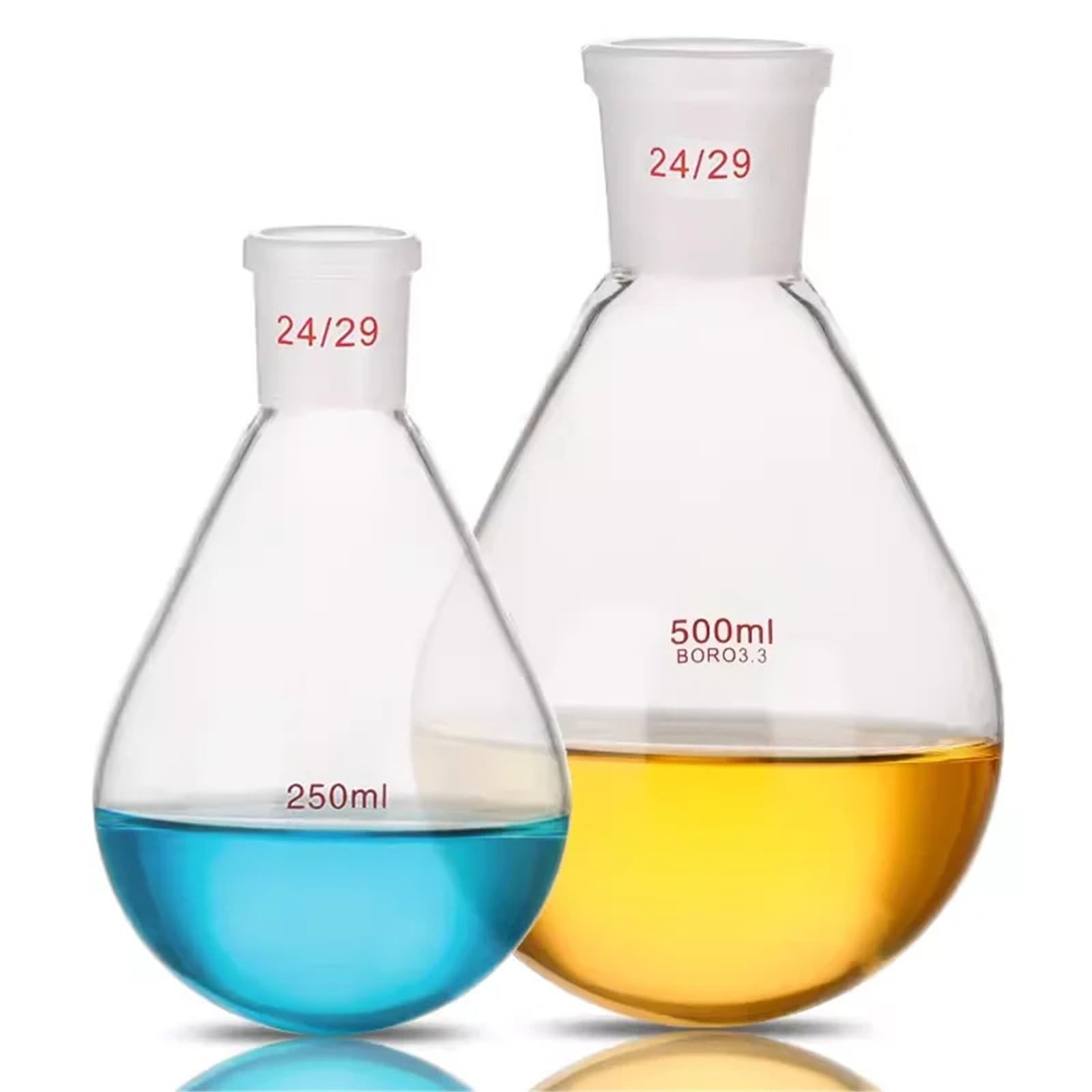 Bouteille de réaction à fond rond à Port de 150/250/500/1000/2000ml, évaporateur rotatif, flacon de réception en verre(250ml)