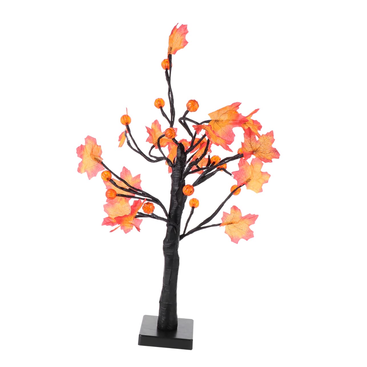 PRETYZOOM 1 Pc Pumpkin Maple Leaf Tree Lamp Lighted Tabletop Maple Tree Para De Mujer Interior Led Party Light Led Tree Light Thanksgiving Decor Plastic Tree Lamp Plastic Lamp Tree Shape