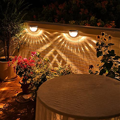 ZZYYZZ Luces solares para Exteriores, 2 Paquetes IP54 a Prueba de Agua/Forma de hemisferio/Cubierta de Panal, Luz de Pared para Exteriores, 6 LED Luz de Cubierta de Pared para Exteriores