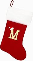 Vista 47 de Medias de Navidad de Terciopelo Rojo de 20 Pulgadas con Puño de Felpa Súper Suave Blanco con Monograma, Medias de Navidad Personalizadas Bordadas