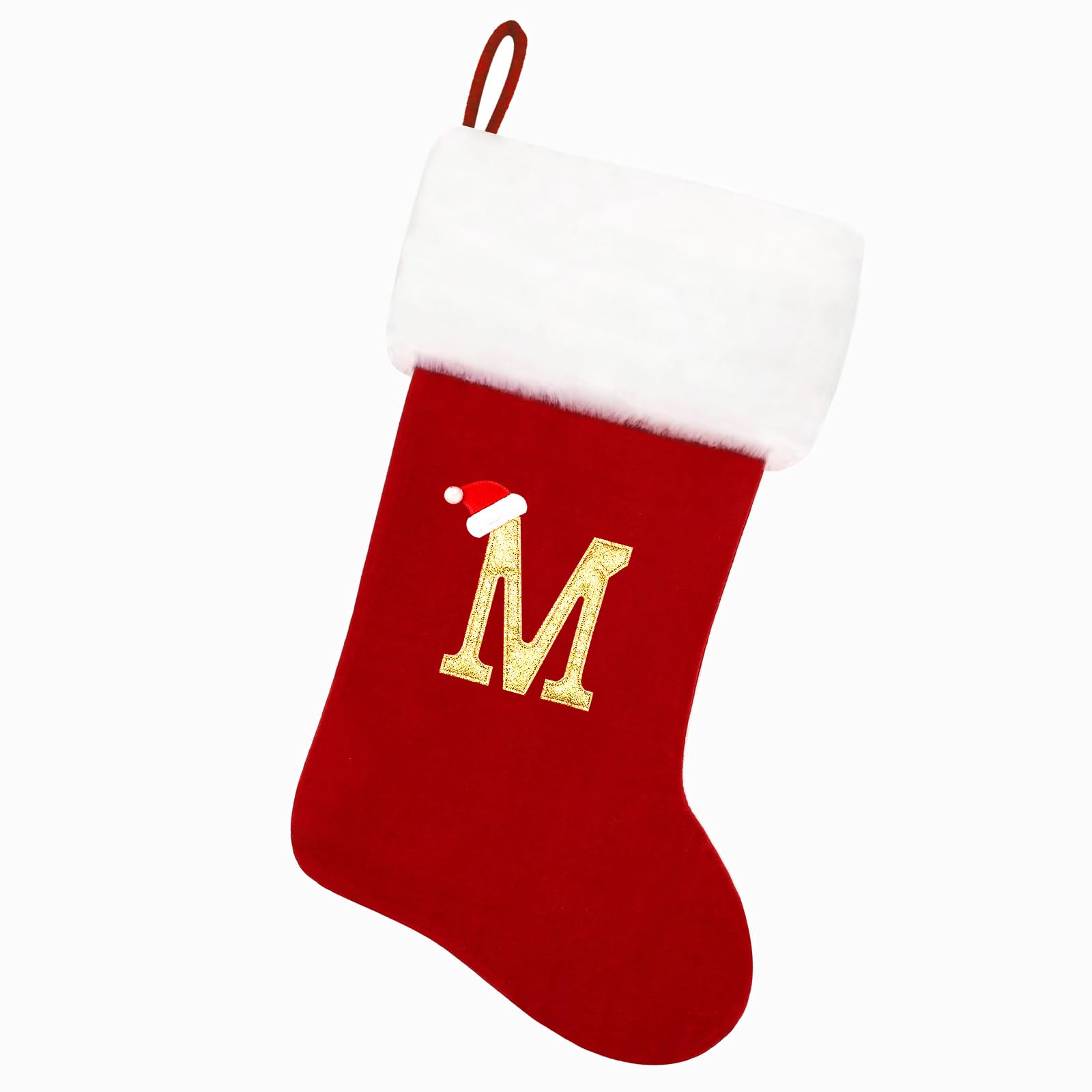 Tokforty Monogram Velvet Stocking