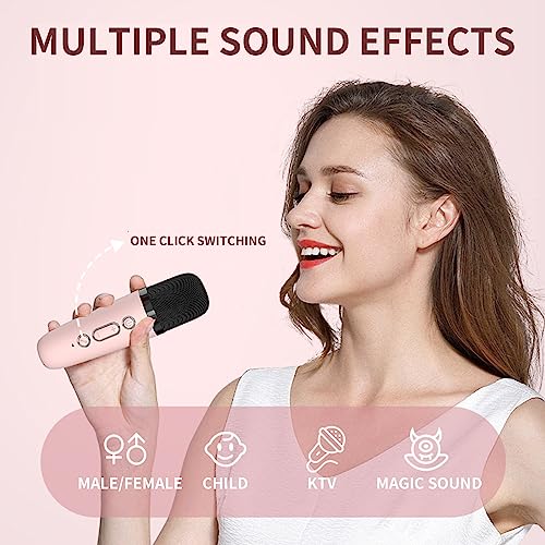 Image of Mini Karaoke Machine for Kids, Portable Bluetooth Speaker with Wireless Microphone,Kids Music Player Toys for Girls and Boys,3,4, 5, 6, 7, 8+ Years Old, Teens Birthday (Pink-Cat)
