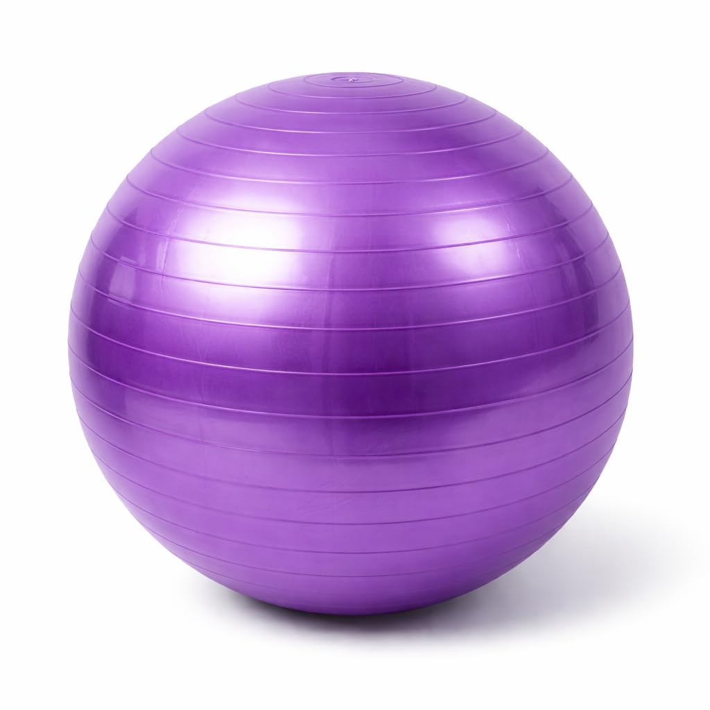 Pregnancy Ball for Exercise & Labor Support โ Anti-Burst Birthing Ball with Pump โ Yoga Stability Ball for Pregnancy, Core Strength & Postpartum Fitness โ Non-Slip, Durable Gym Ball (PURPLE, 65cm) โ image 1